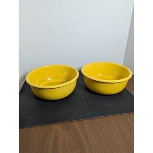 Crown Corning Japan Yellow 9" Bowls Set Of 2